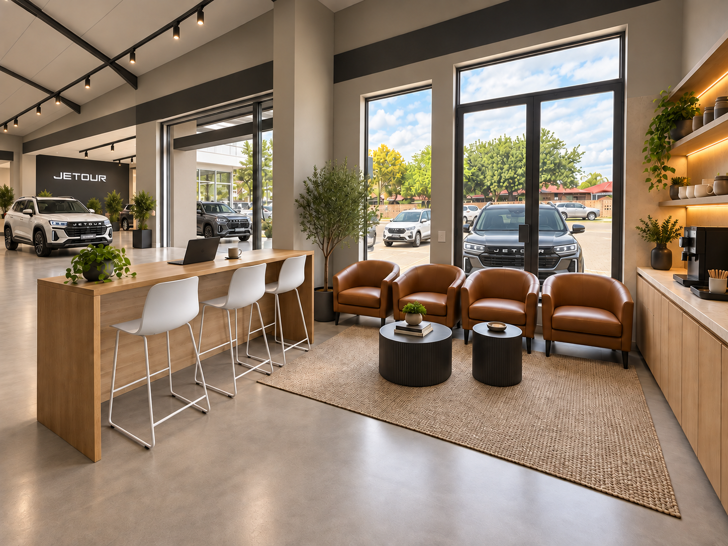 Coffee + customer reception