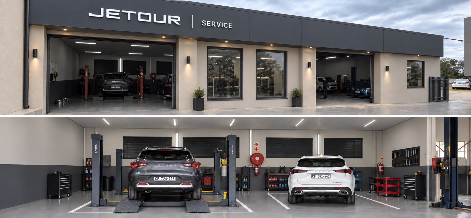 Workshop exterior + interior